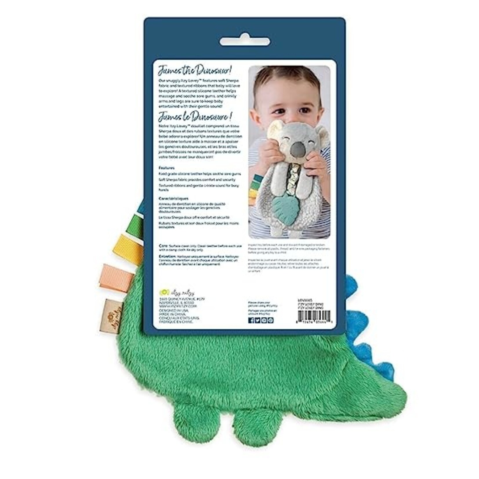 Itzy Ritzy Itzy Ritzy Lovey Plush Teether -James Dino