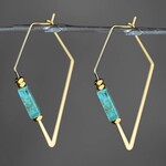 KBD Studio Modern Kite Earrings-Turquoise