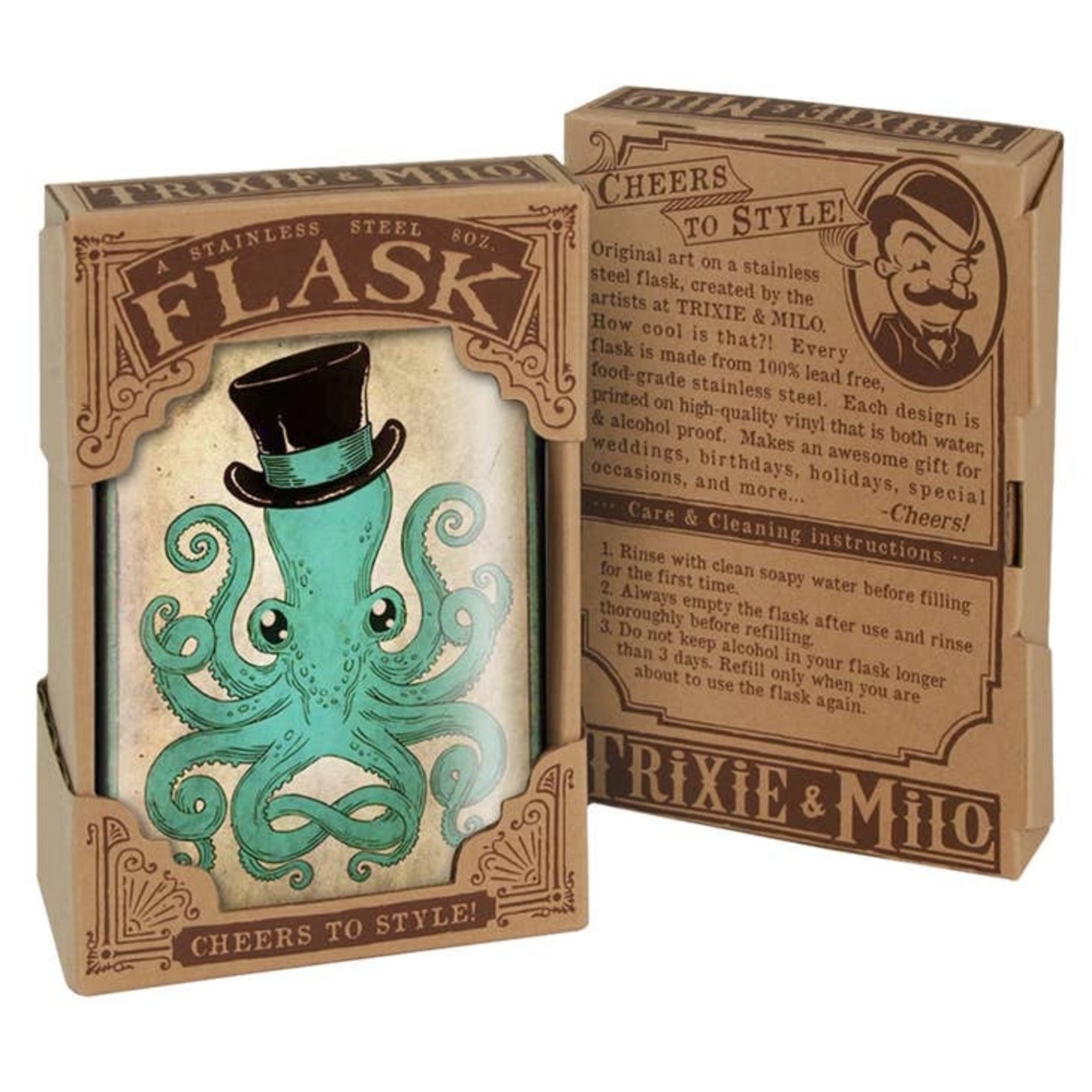 Trixie & Milo Trixie & Milo Gentleman Octopus Flask