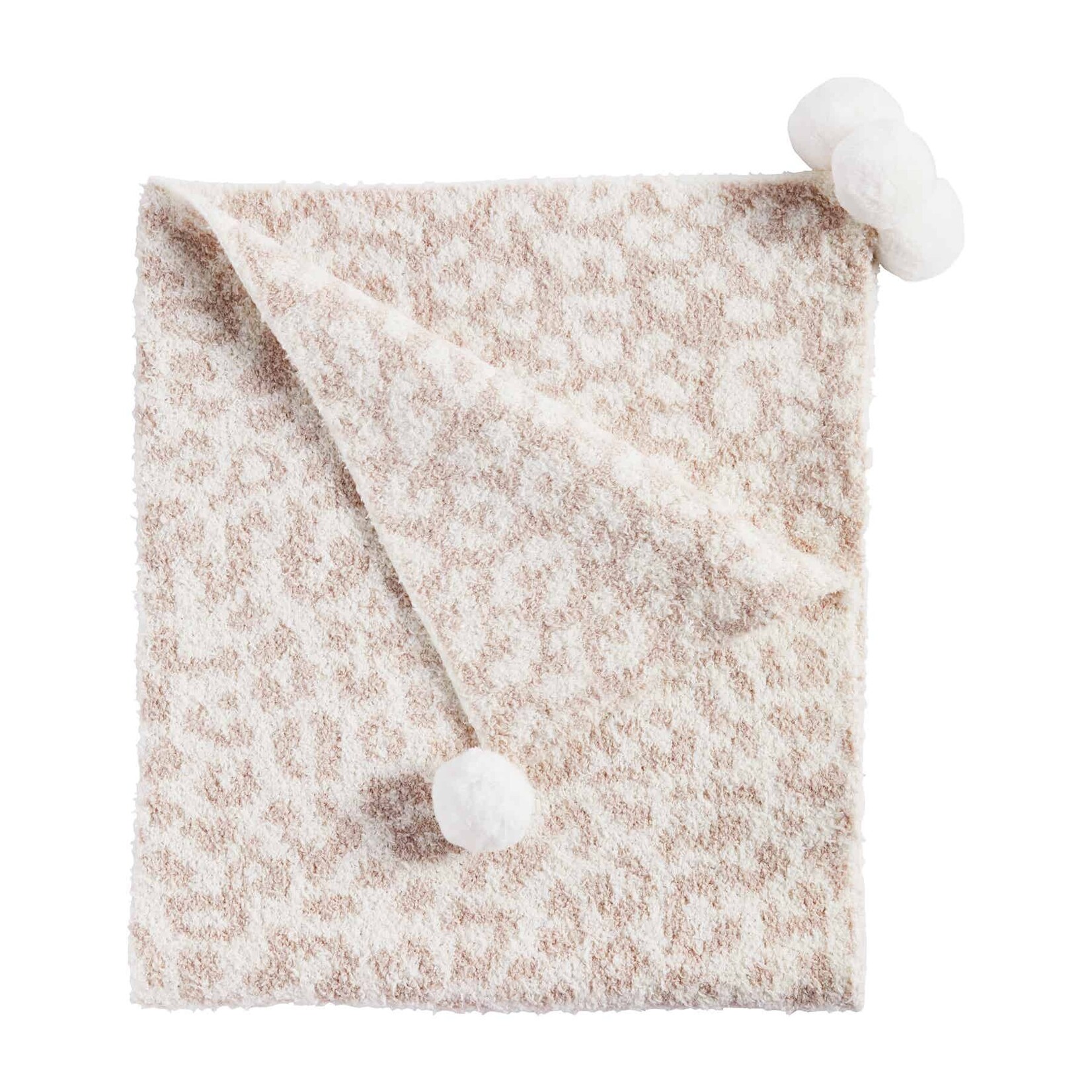 Mudpie Mudpie Ivory Leopard Blanket