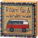 Primitives by Kathy Roam Far & Wander Wide Box Sign