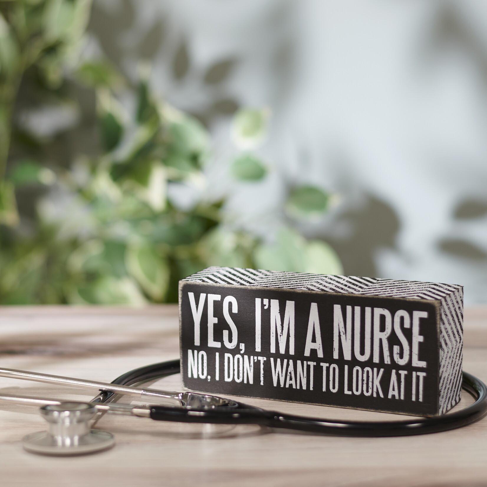 Primitives by Kathy Primitives by Kathy Yes I'm A Nurse Box Sign