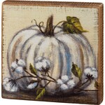 Primitives by Kathy White Pumpkin Block Sign