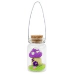 DZI Tiny Mushroom House Bottle Ornament