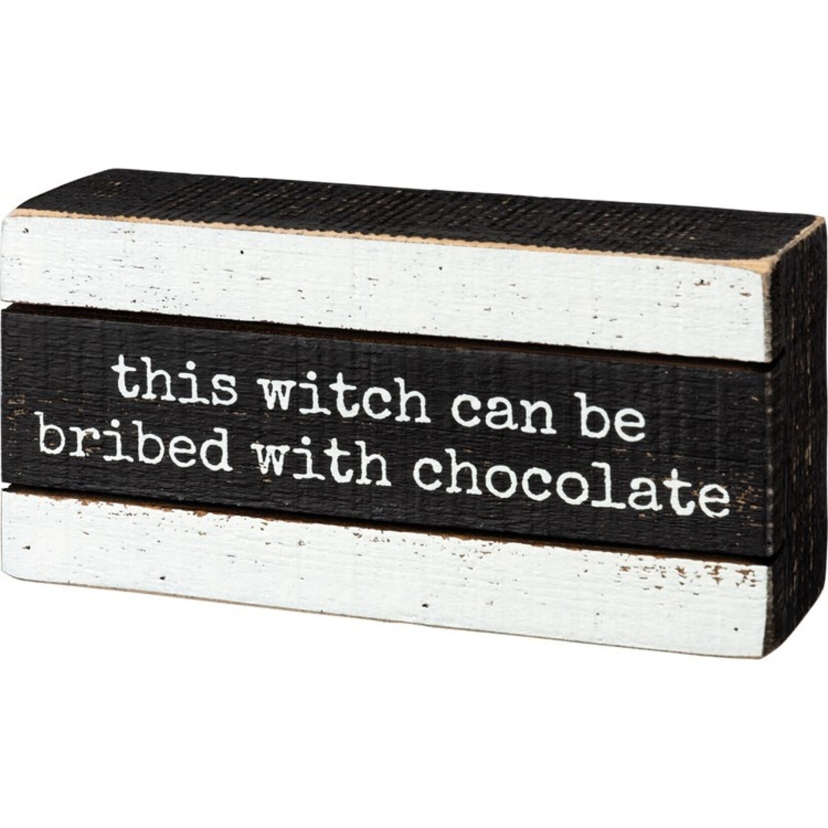 Primitives by Kathy Primitives by Kathy-This Witch Can Be Bribed Slat Box Sign