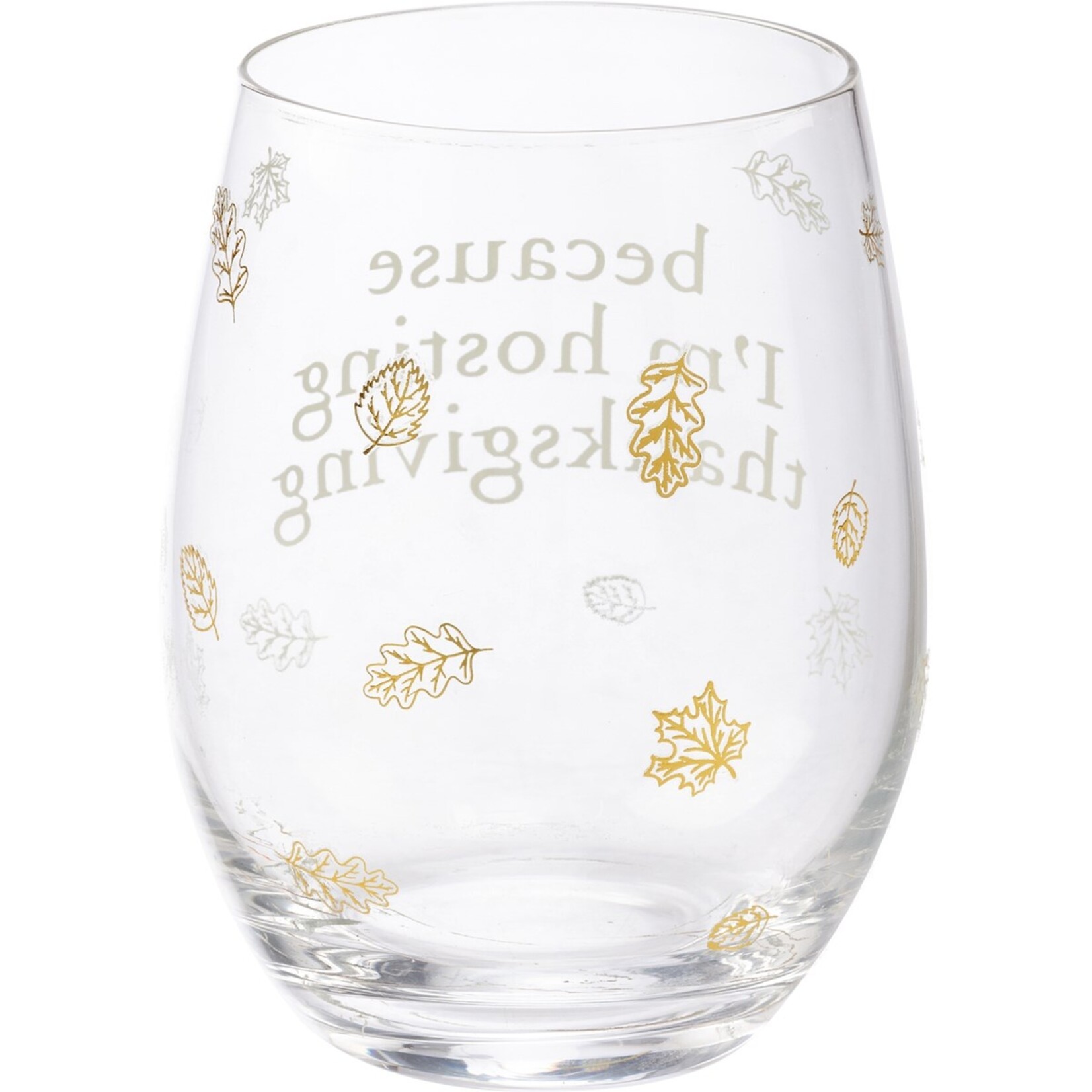 Primitives by Kathy Primitives by Kathy- I'm Hosting Thanksgiving Wine Glass