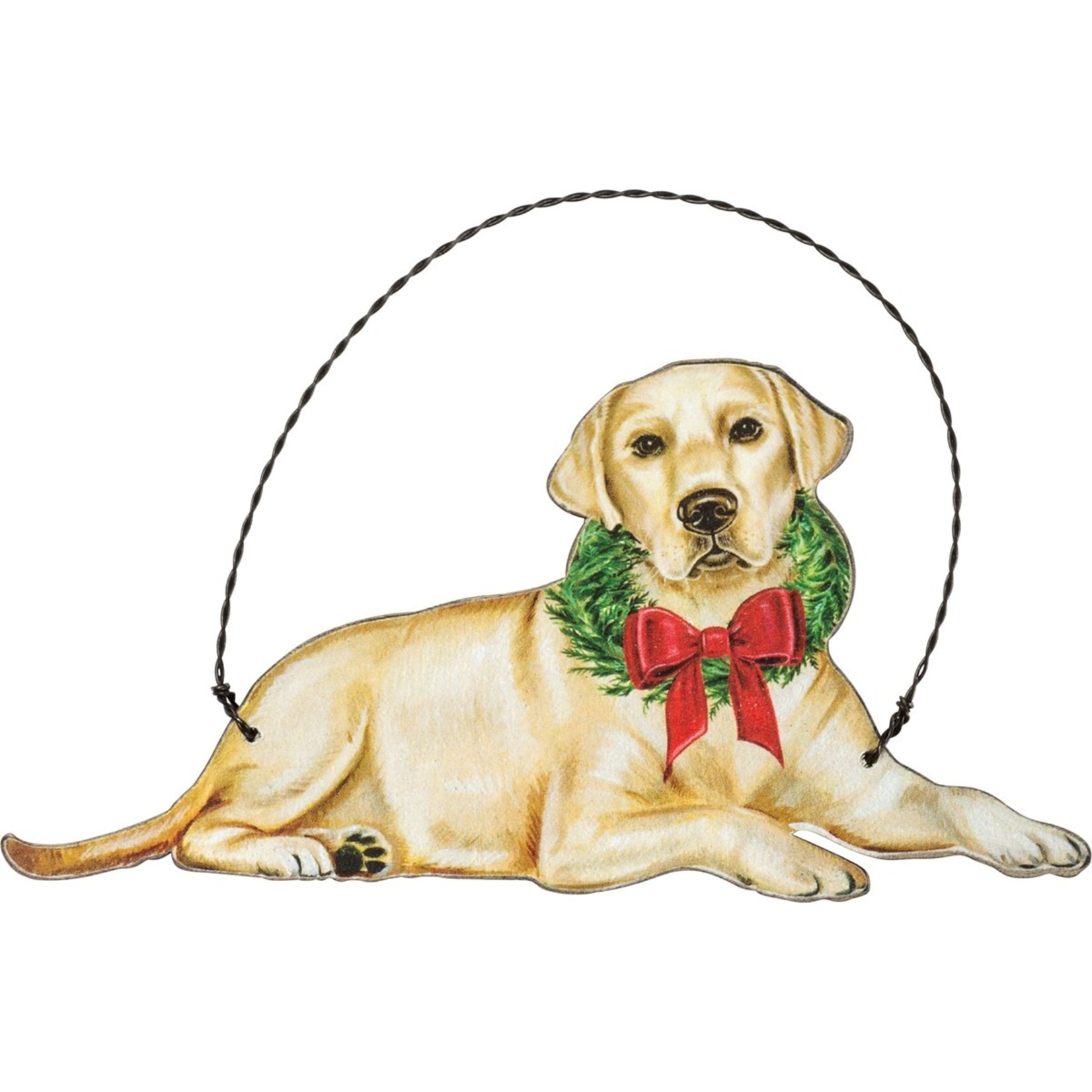 Primitives by Kathy Primitives by Kathy- Christmas Yellow Lab Ornament