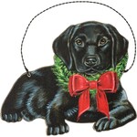 Primitives by Kathy Christmas Black Lab Ornament