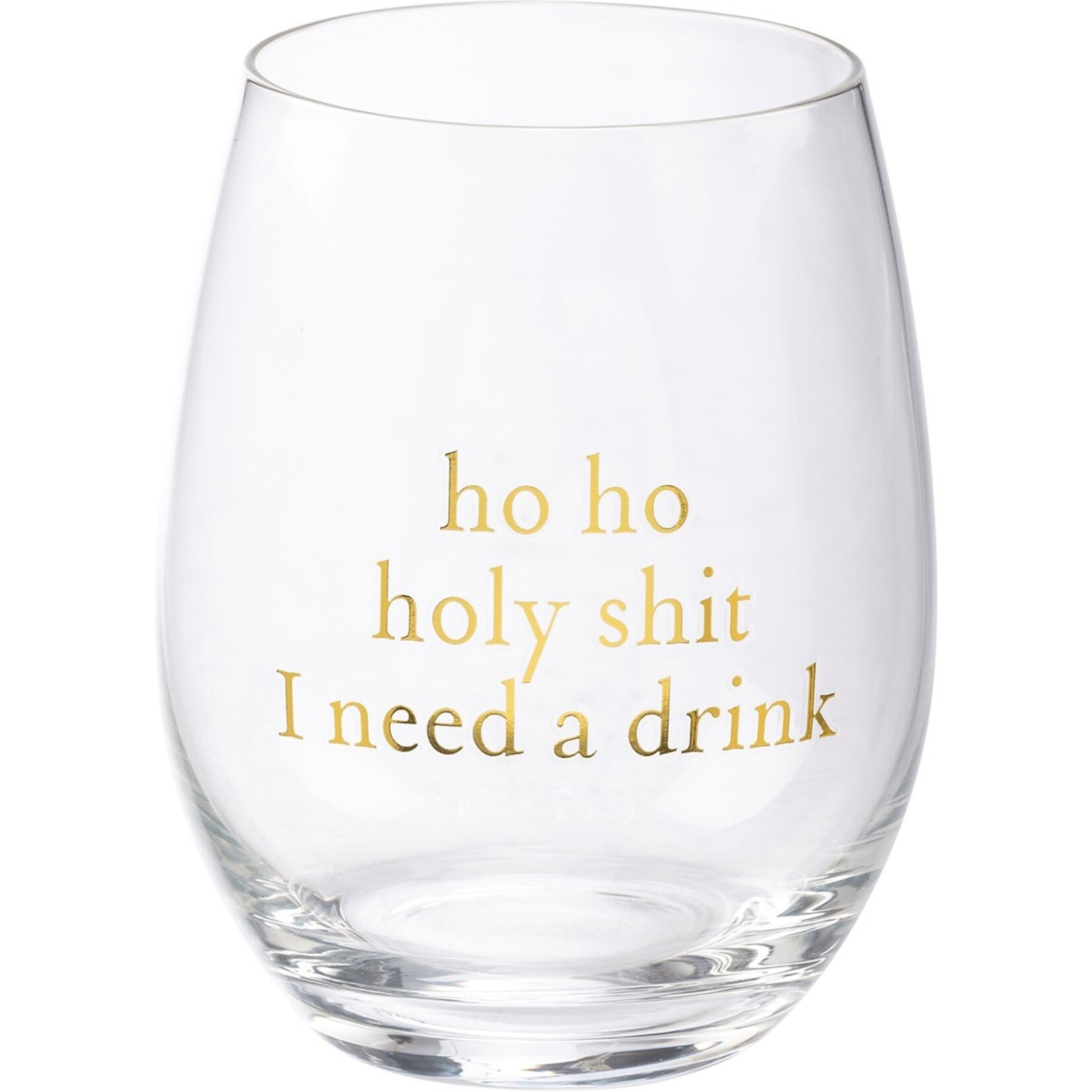Primitives by Kathy Primitives by Kathy- Ho Ho I Need A Drink Wine Glass
