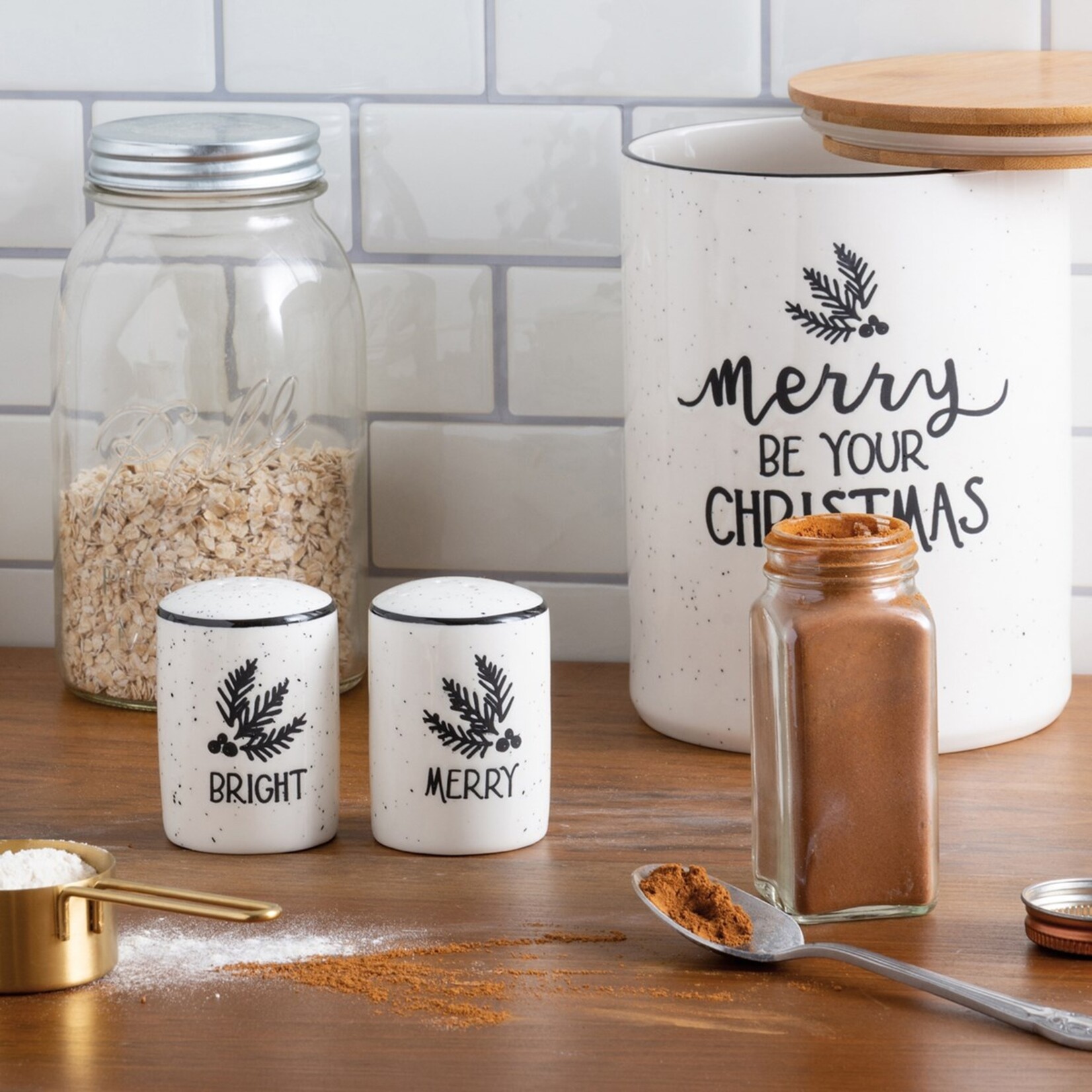 Primitives by Kathy Primitives by Kathy- Merry Bright Salt And Pepper Set