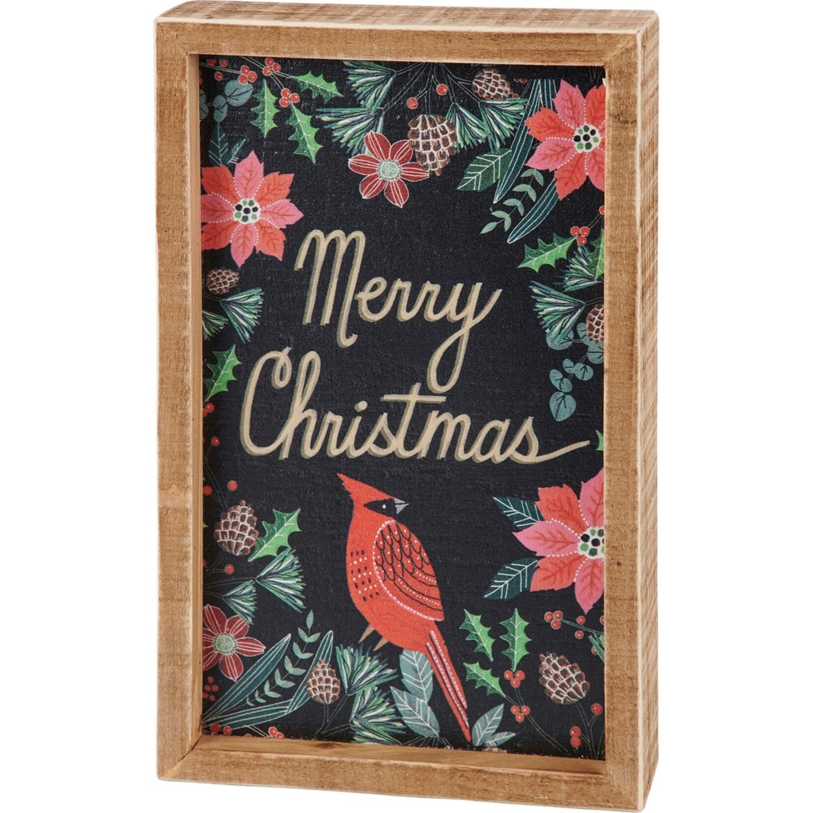 Primitives by Kathy  Primitives by Kathy- Moody Merry Christmas Inset Box Sign