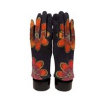 Mediterranean Concepts Suede Feel Bold Floral Texting Gloves