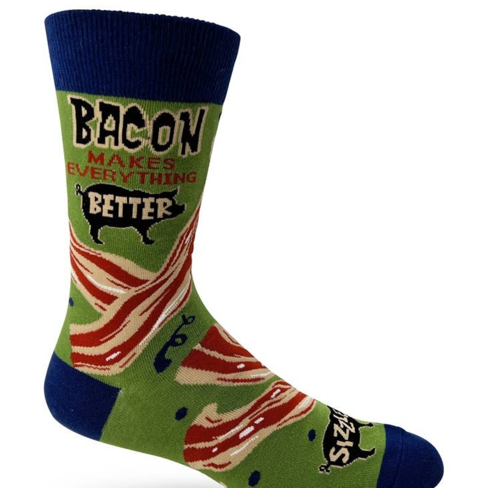 Fabdaz Fabdaz Bacon Makes Everything Better Men's Novelty Crew Socks
