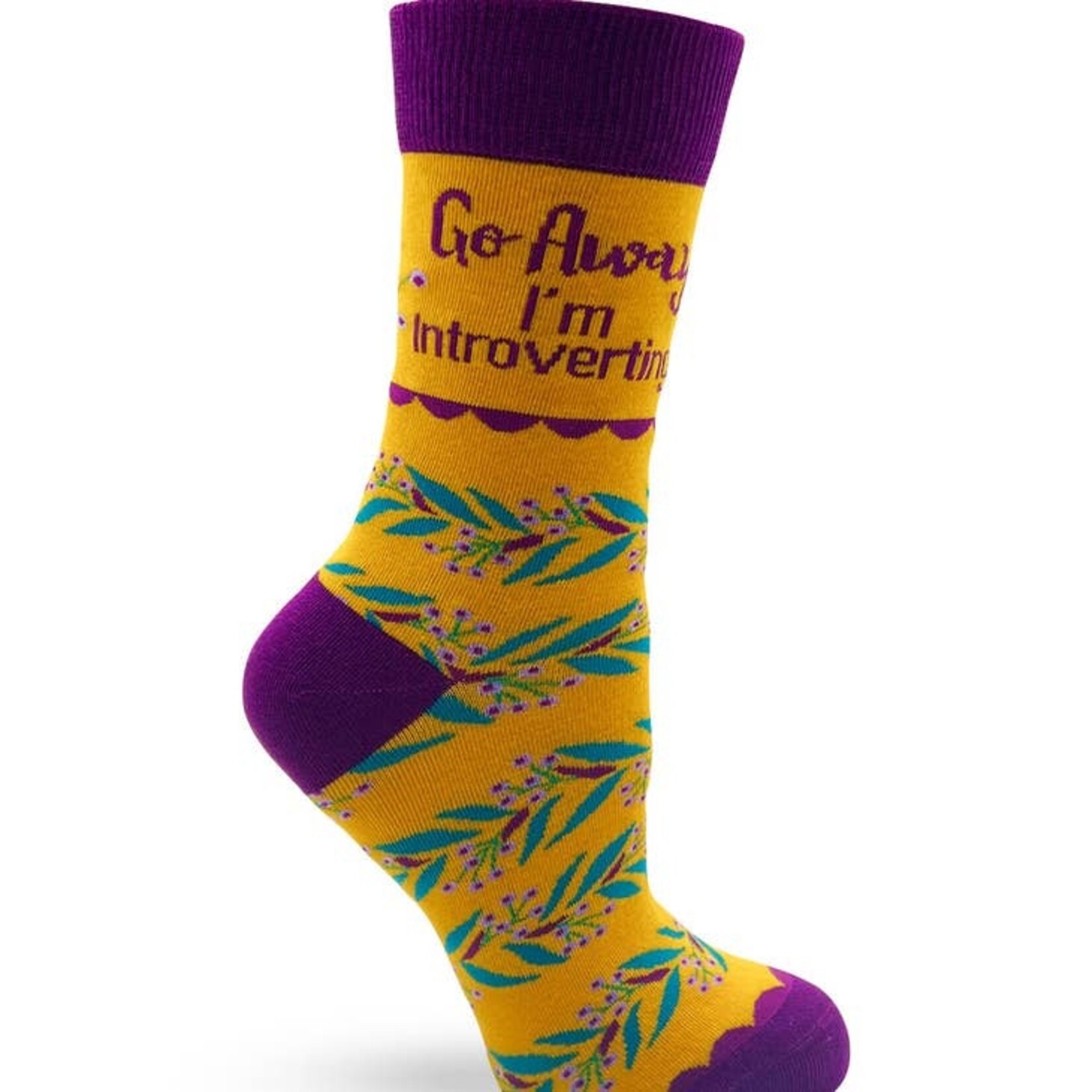 Fabdaz Fabdaz Go Away I'm Introverting Women's Novelty Crew Socks