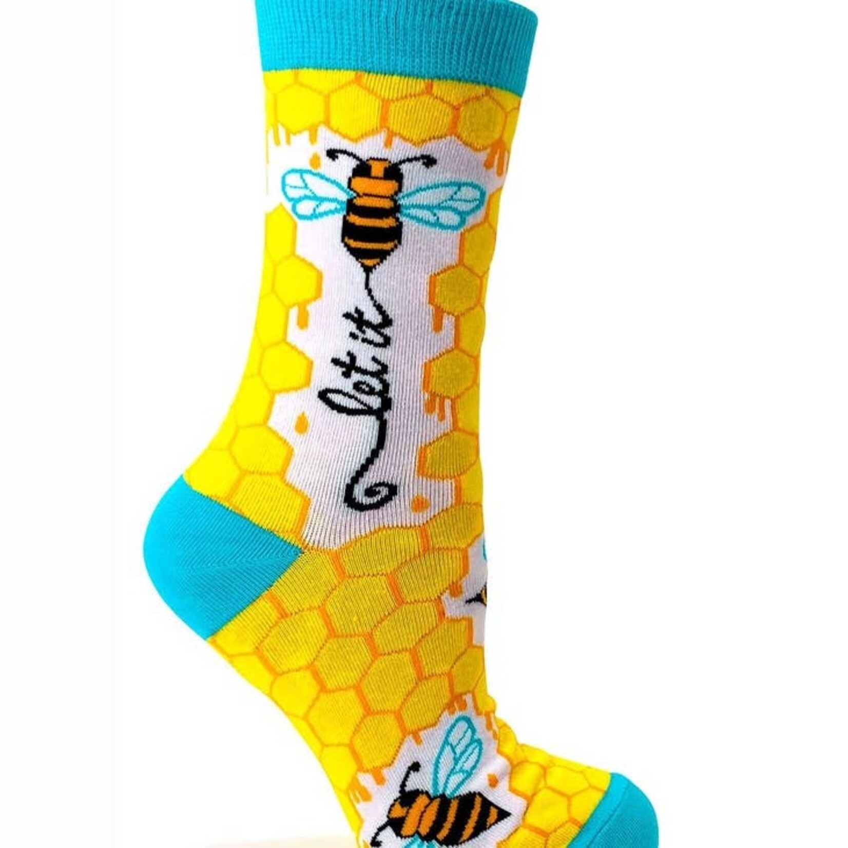 Fabdaz Fabdaz Let It Bee Ladies' Novelty Crew Socks