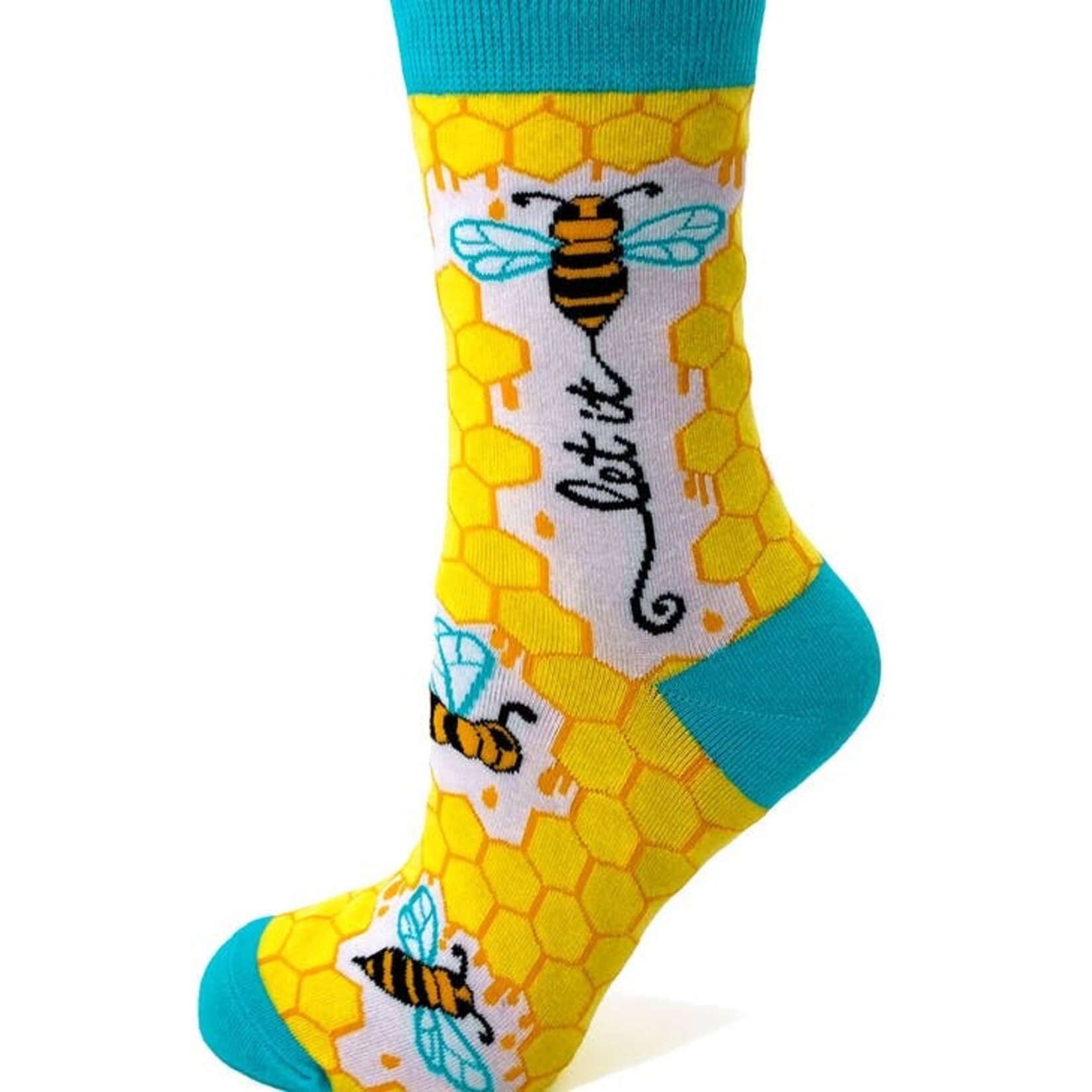 Fabdaz Fabdaz Let It Bee Ladies' Novelty Crew Socks