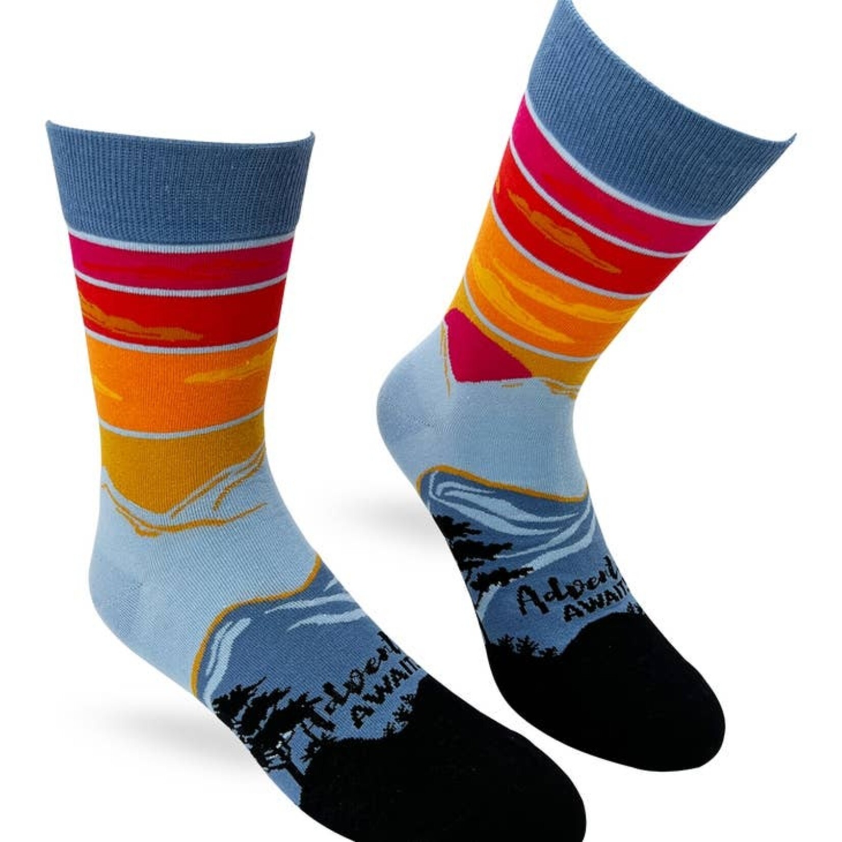 Fabdaz Fabdaz Adventure Awaits Men's Novelty Crew Socks