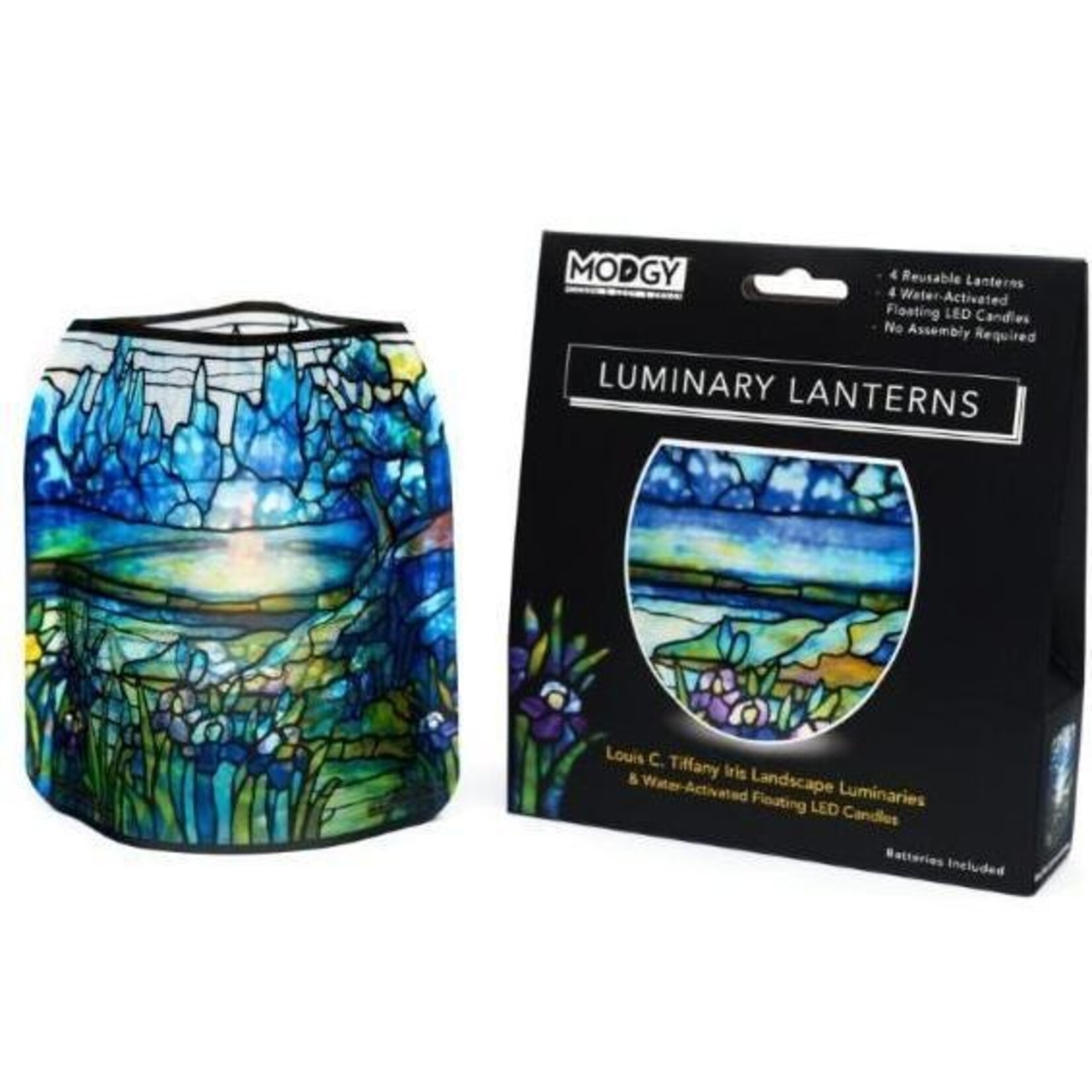 Modgy Louis C. Tiffany Iris Landscapes Modgy Lantern