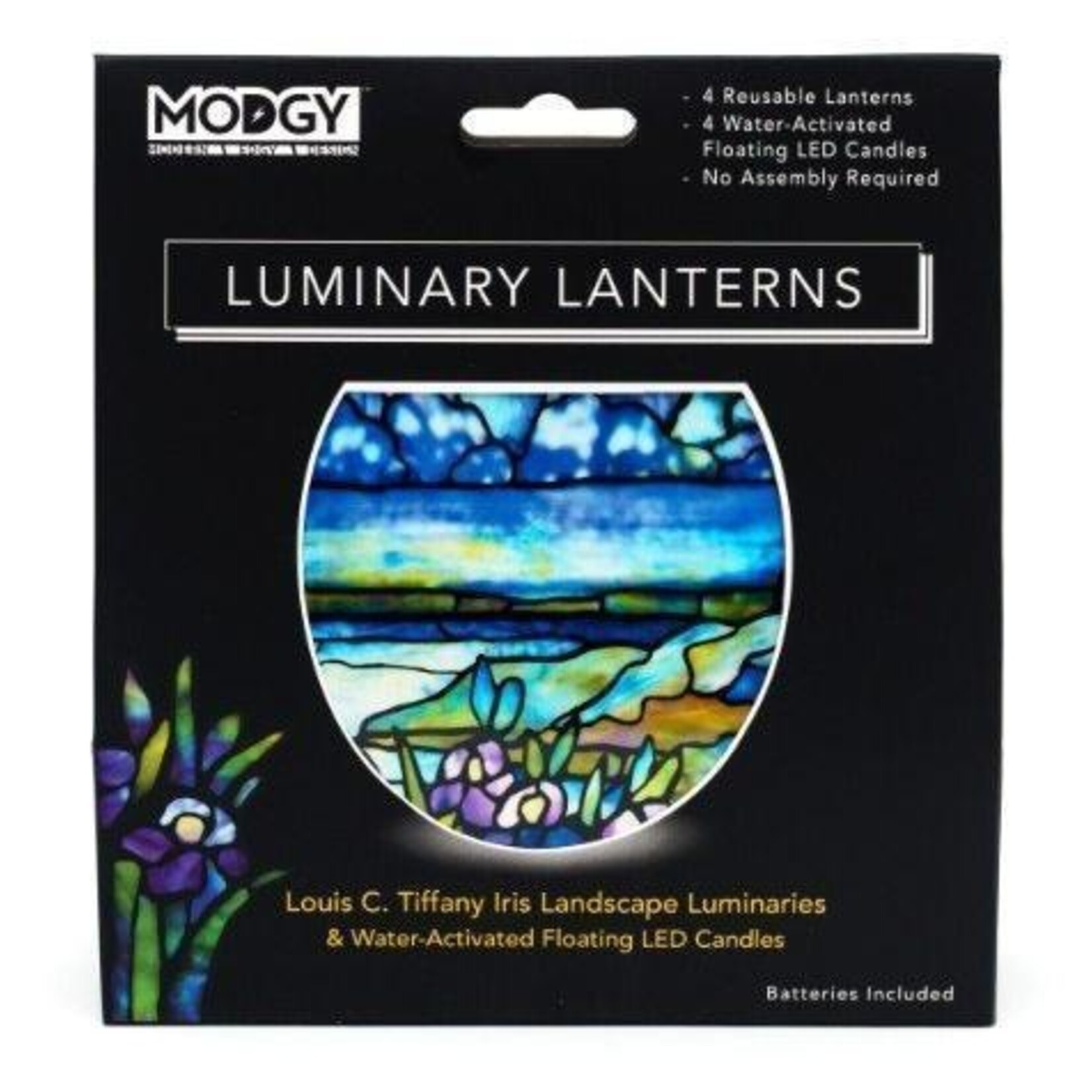 Modgy Louis C. Tiffany Iris Landscapes Modgy Lantern