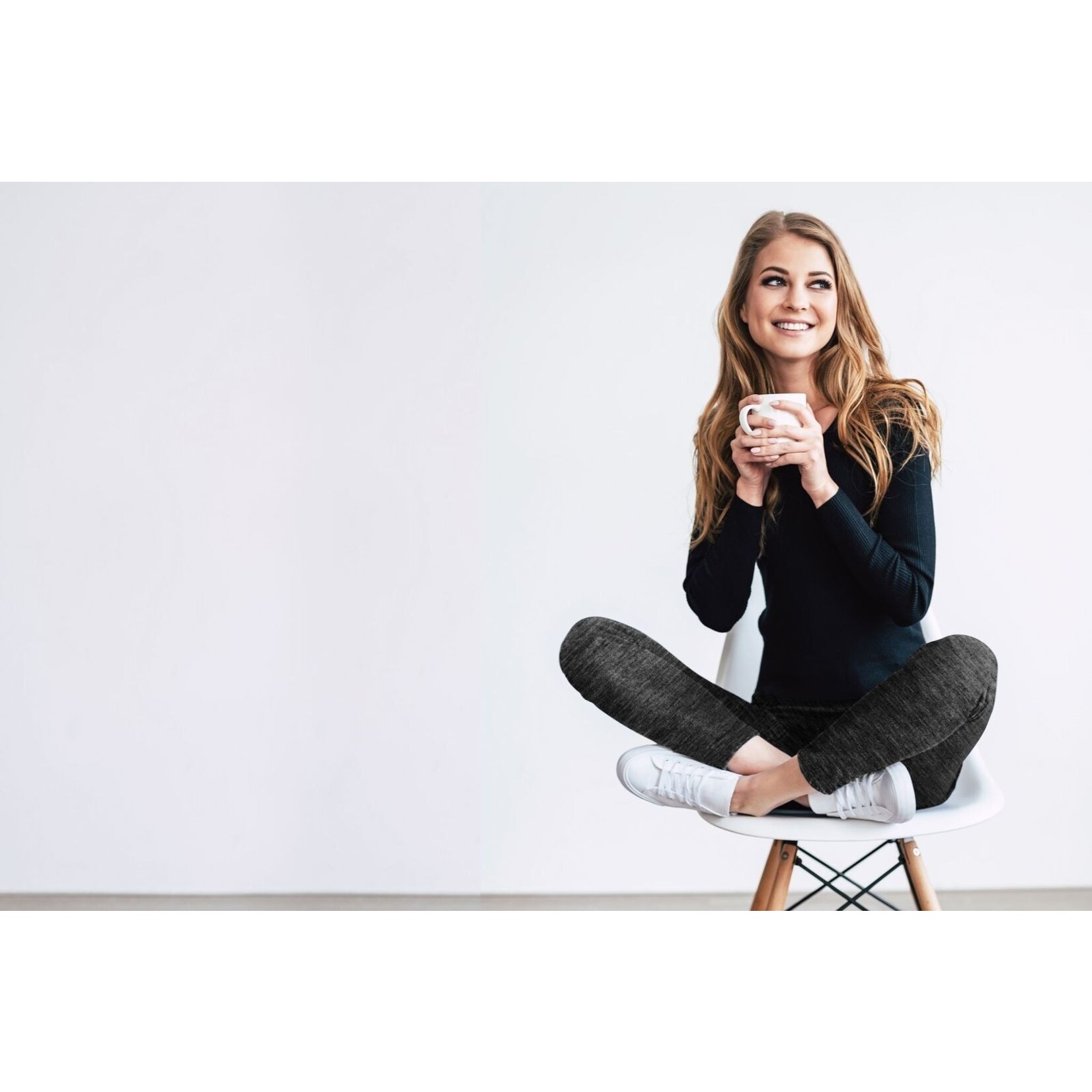 DMerch Britt's Knits Fleece Lined Leggings Grey Size- S/M