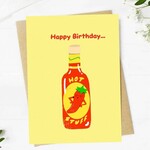 Big Moods Big Moods  "Happy Birthday Hot Stuff" Hot Sauce Birthday Card