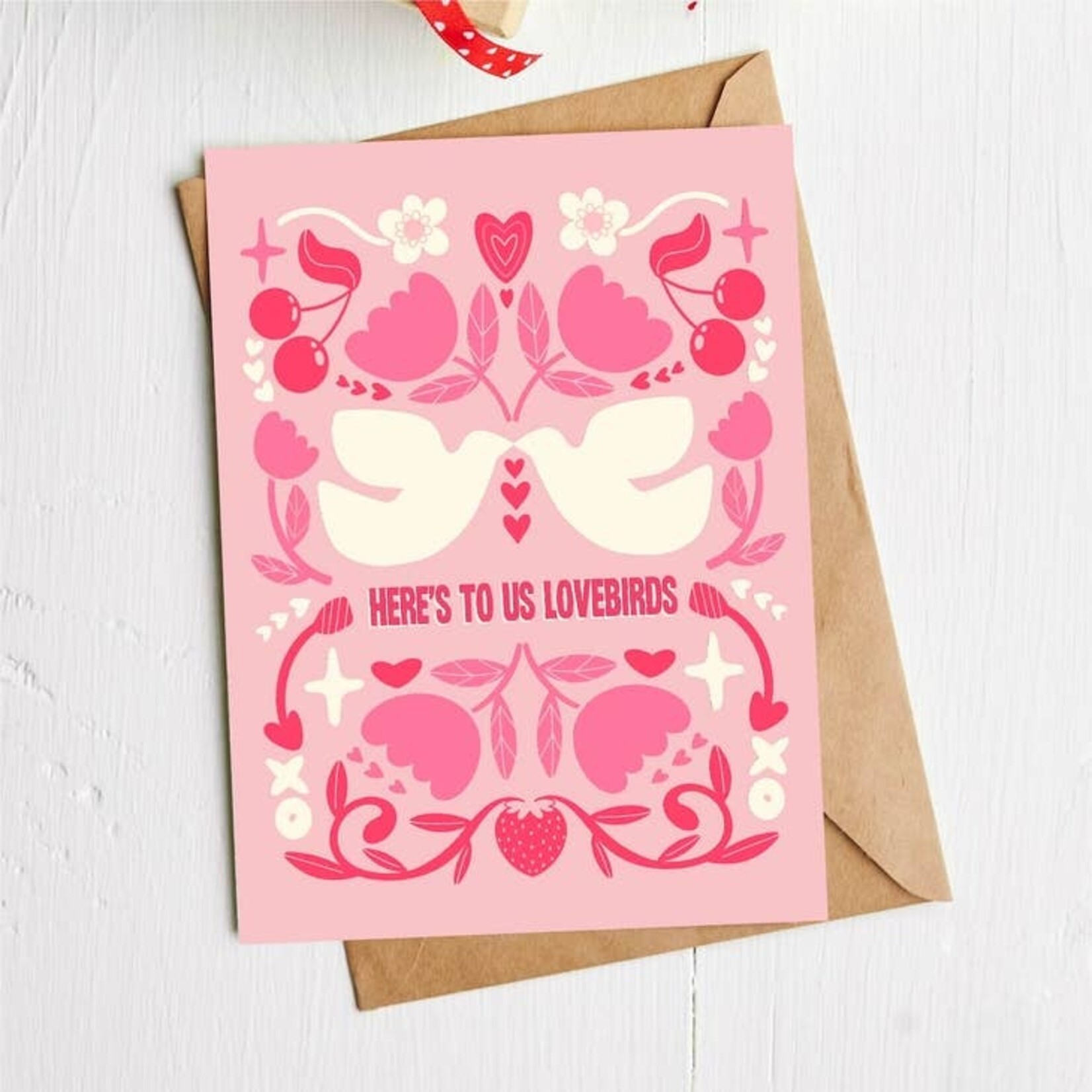 Big Moods Big Moods "Here's To Us Lovebirds" Valentine's Day Card