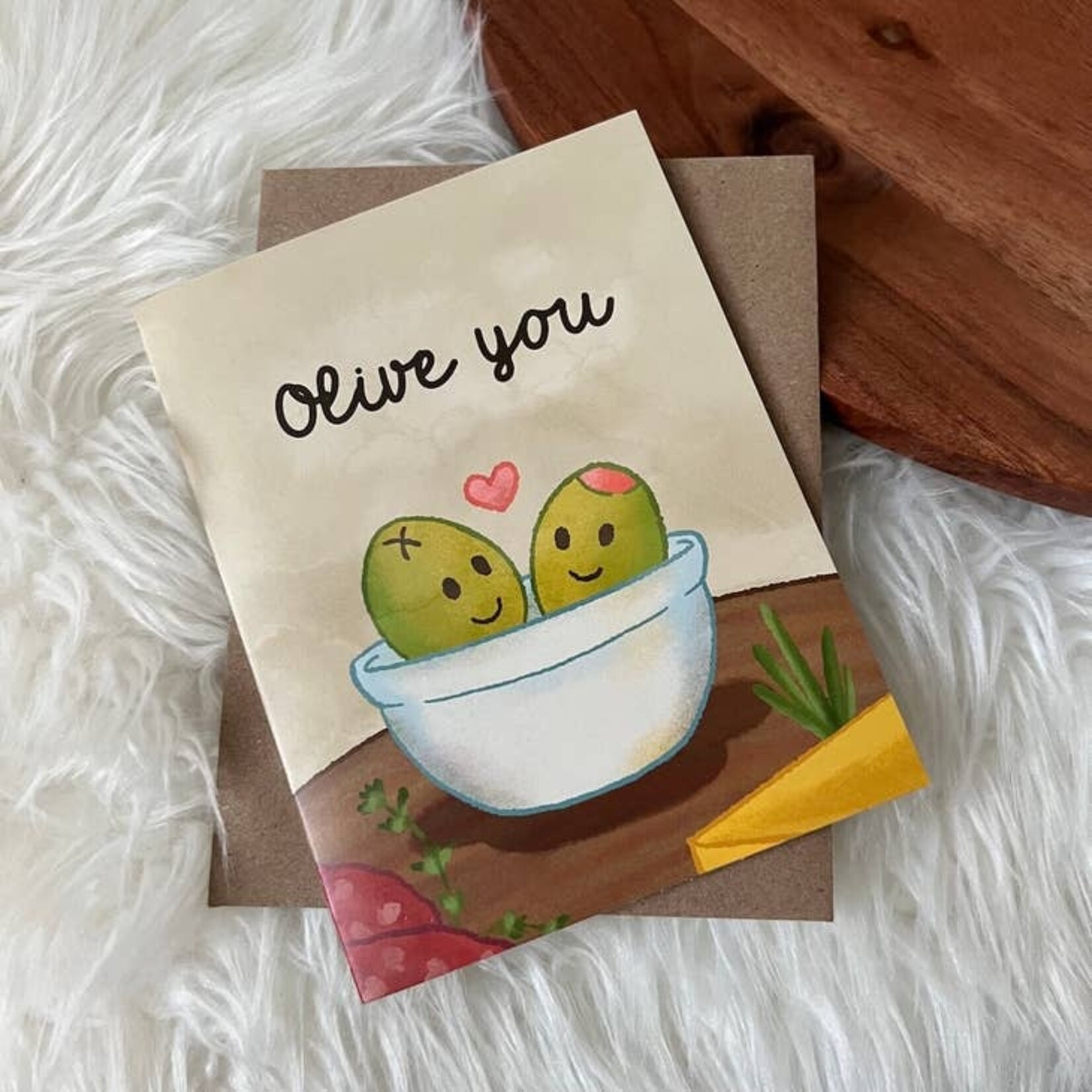 Big Moods Big Moods "Olive You" Card