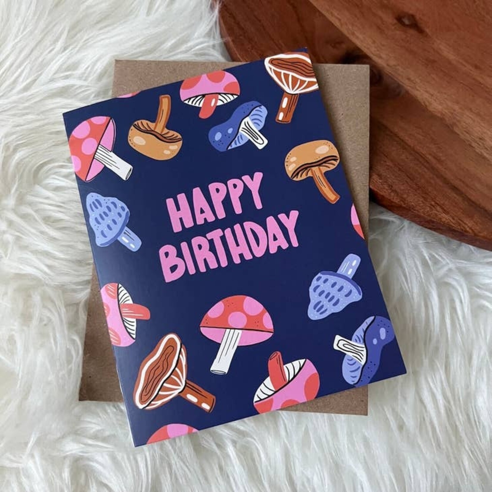 Big Moods Big Moods "Happy Birthday" Mushroom Card