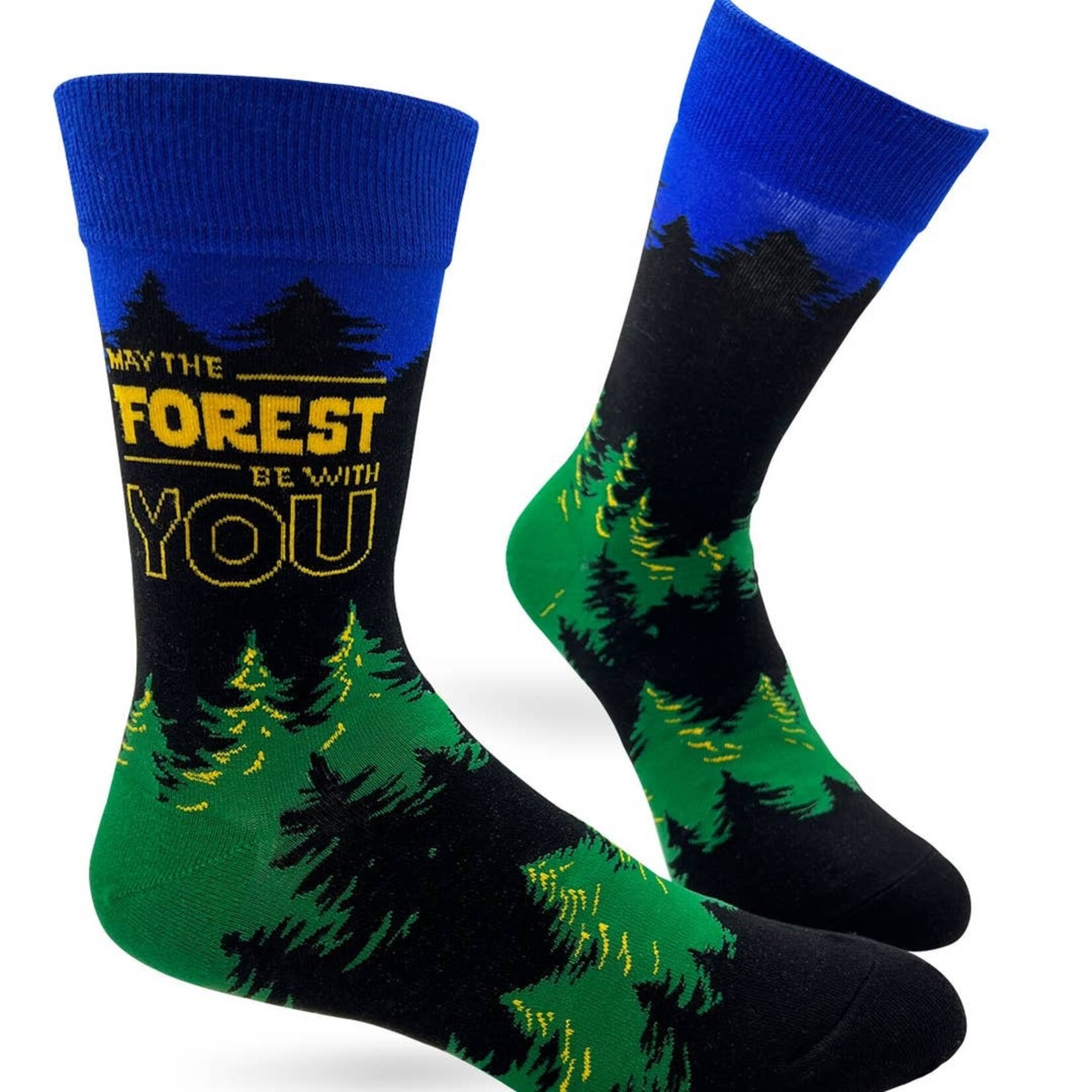 Fabdaz Fabdaz May the Forest Be with You Men's Novelty Crew Socks