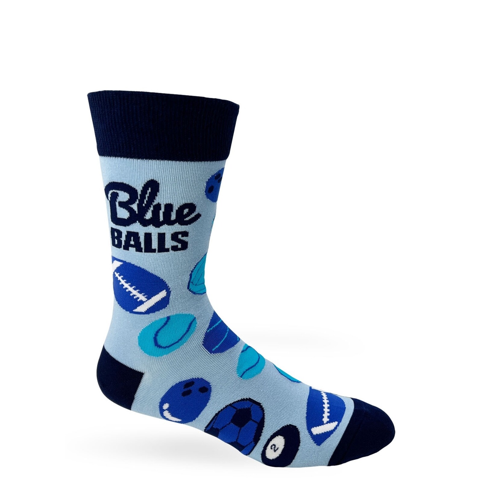 Fabdaz Fabdaz Blue Balls Men's Novelty Crew Socks