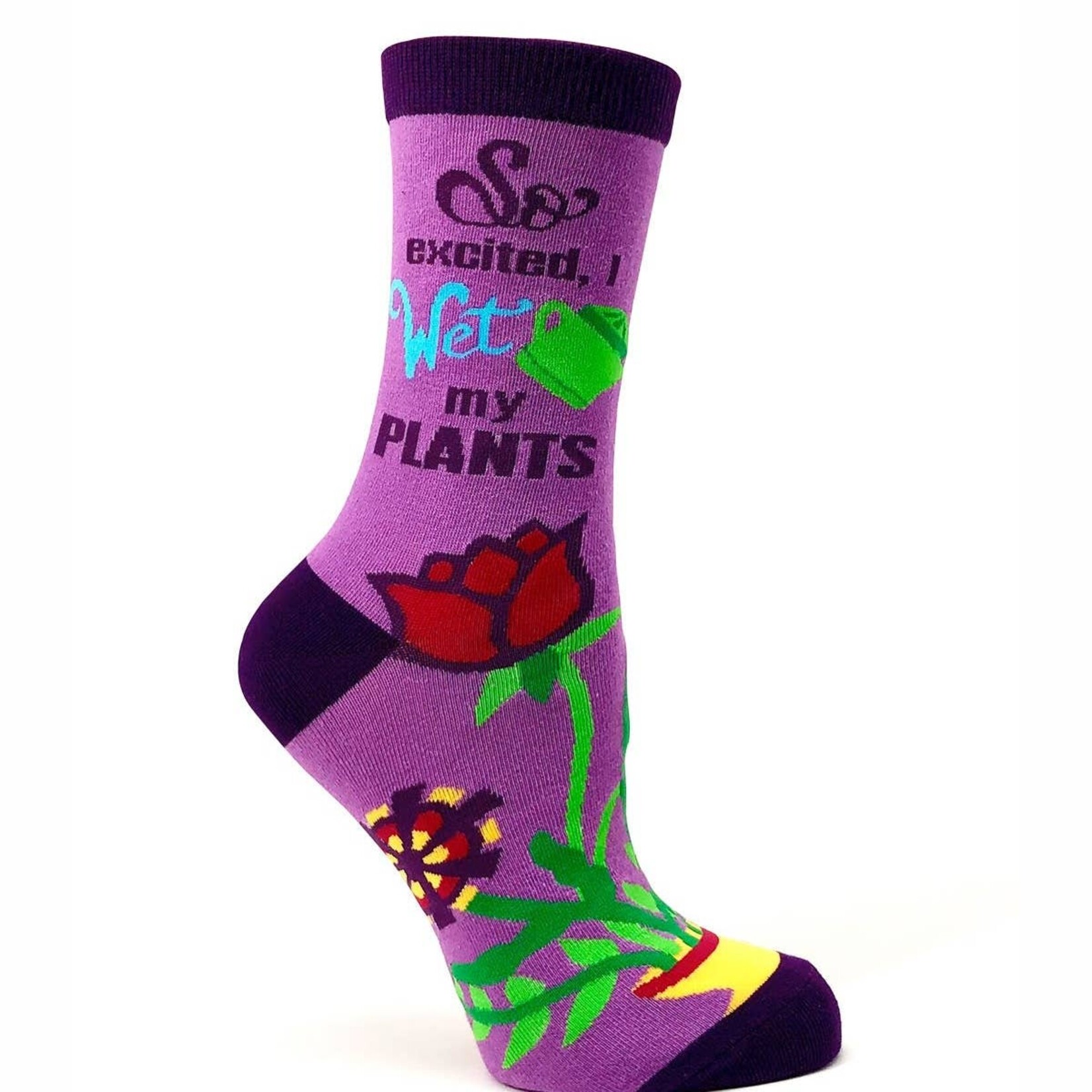 Fabdaz Fabdaz So Excited, I Wet My Plants Women's Crew Socks