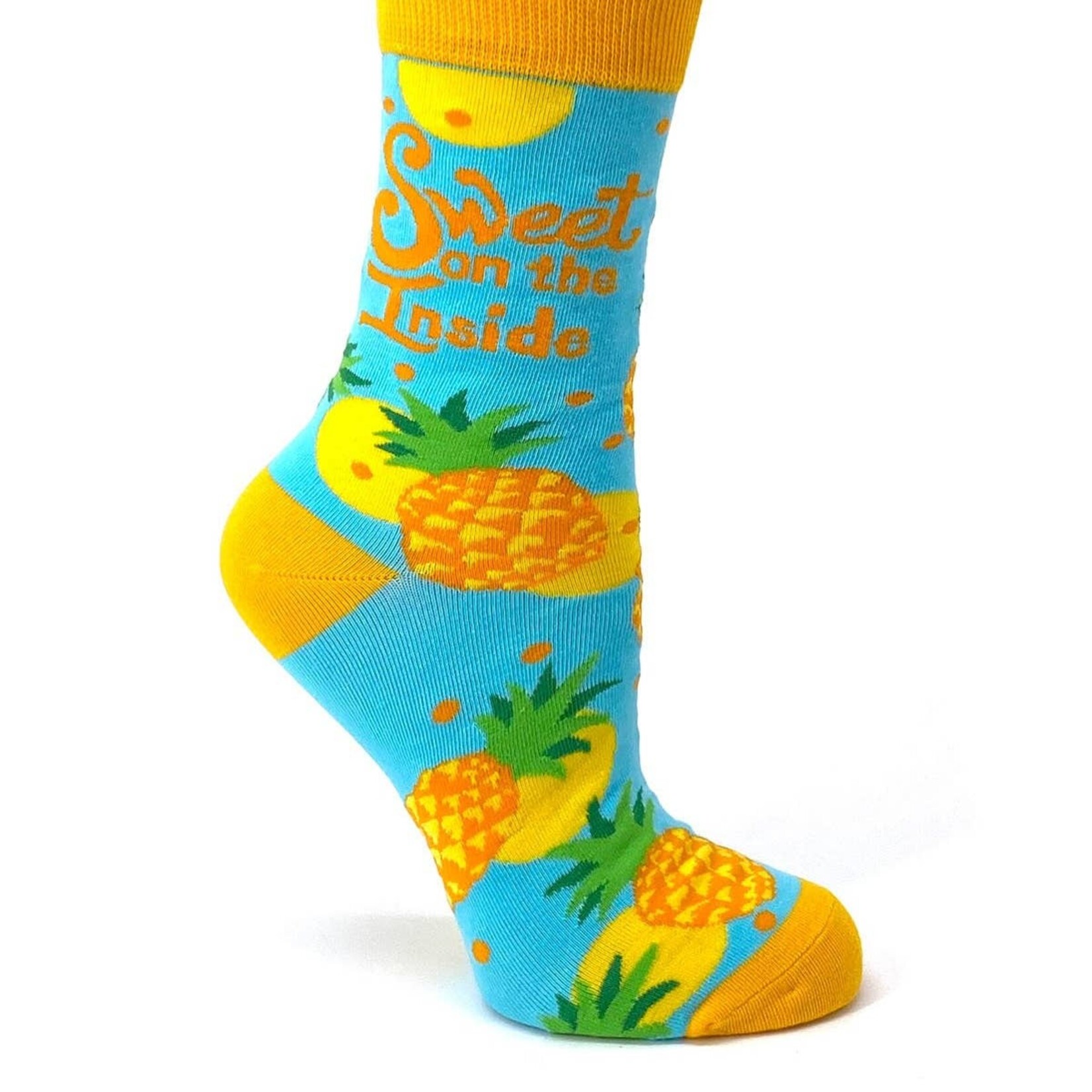 Fabdaz Fabdaz Prickly, But Sweet On the Inside Women's Pineapple Crew Socks