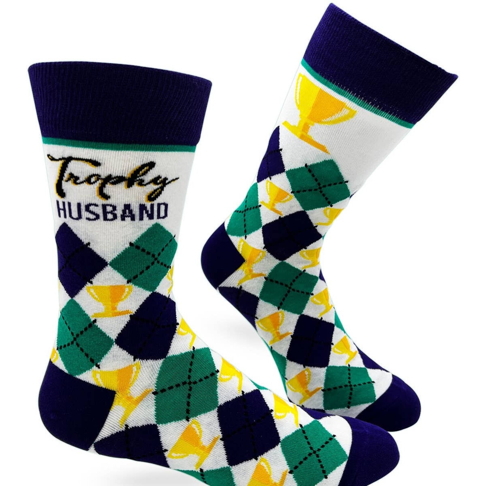 Fabdaz Fabdaz Trophy Husband Men's Novelty Crew Socks