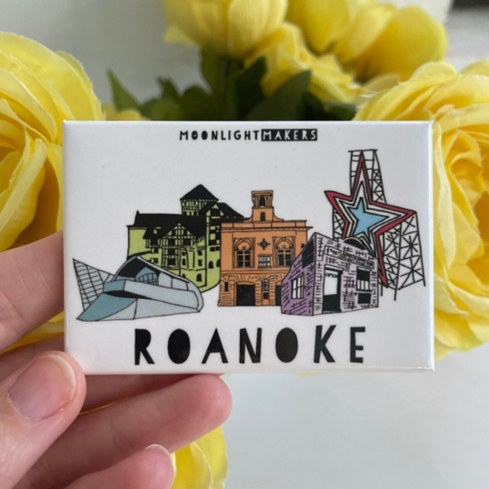 Moonlight Makers Moonlight Makers Roanoke, VA Skyline Magnet