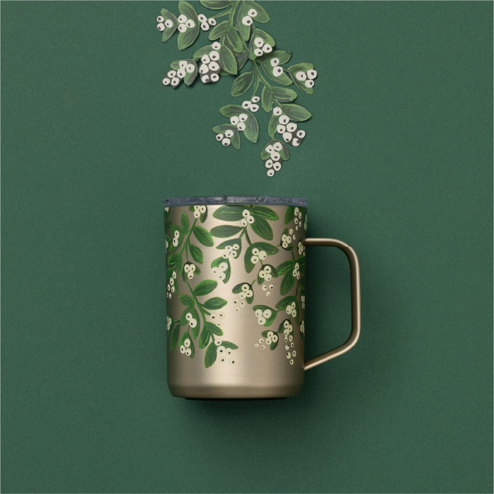 Corkcicle Corkcicle + Rifle Paper Coffee Mug Mistletoe | 16oz