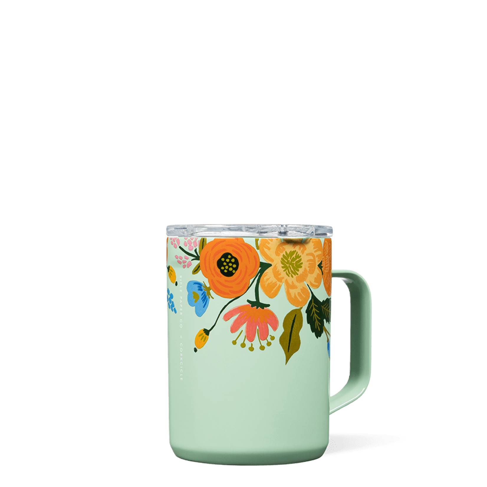 Corkcicle Corkcicle + Rifle Paper Coffee Mug Mint Lively Floral | 16oz