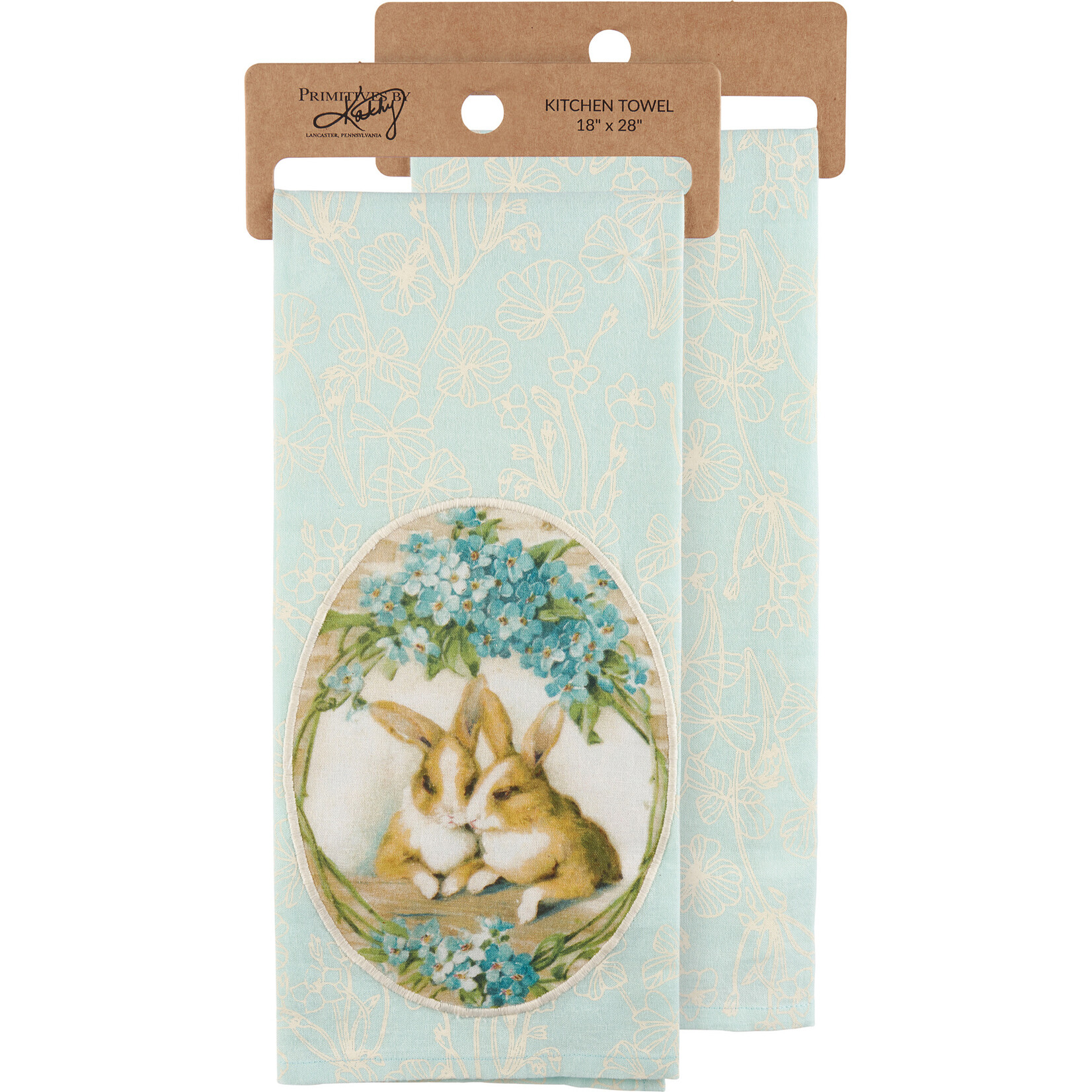 Primitives by Kathy Primitives by Kathy Blue Bunny Kitchen Towel