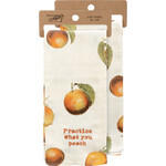 Primitives by Kathy Practice What You Peach Kitchen Towel