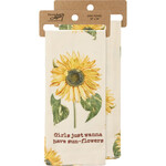 Primitives by Kathy Girls Just Wanna Have Sun-Flowers Kitchen Towel