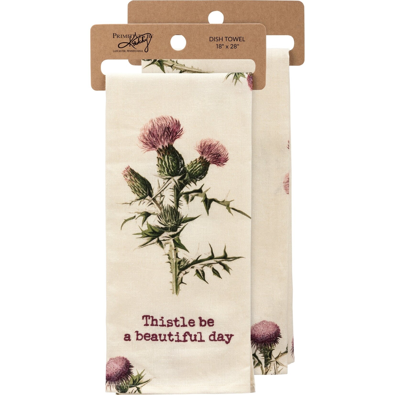 Primitives by Kathy Primitives by Kathy Thistle Be A Beautiful Day Kitchen Towel