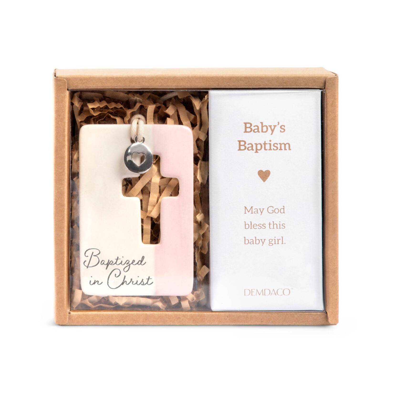 Demdaco Demdaco Baptism Token | Pink