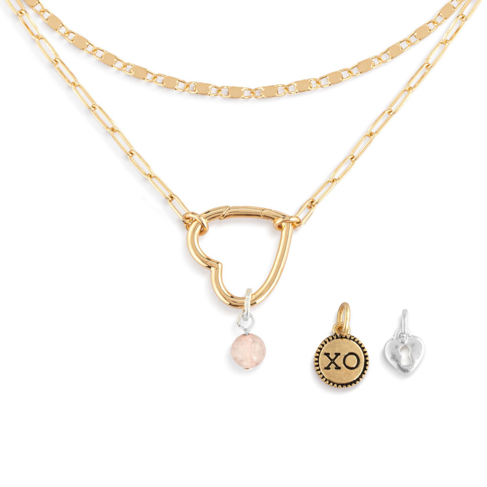 Demdaco Demdaco Love Necklace Jewelry Set - Gold