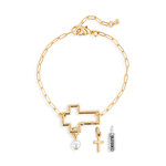 Demdaco Faith Bracelet Jewelry Set - Gold