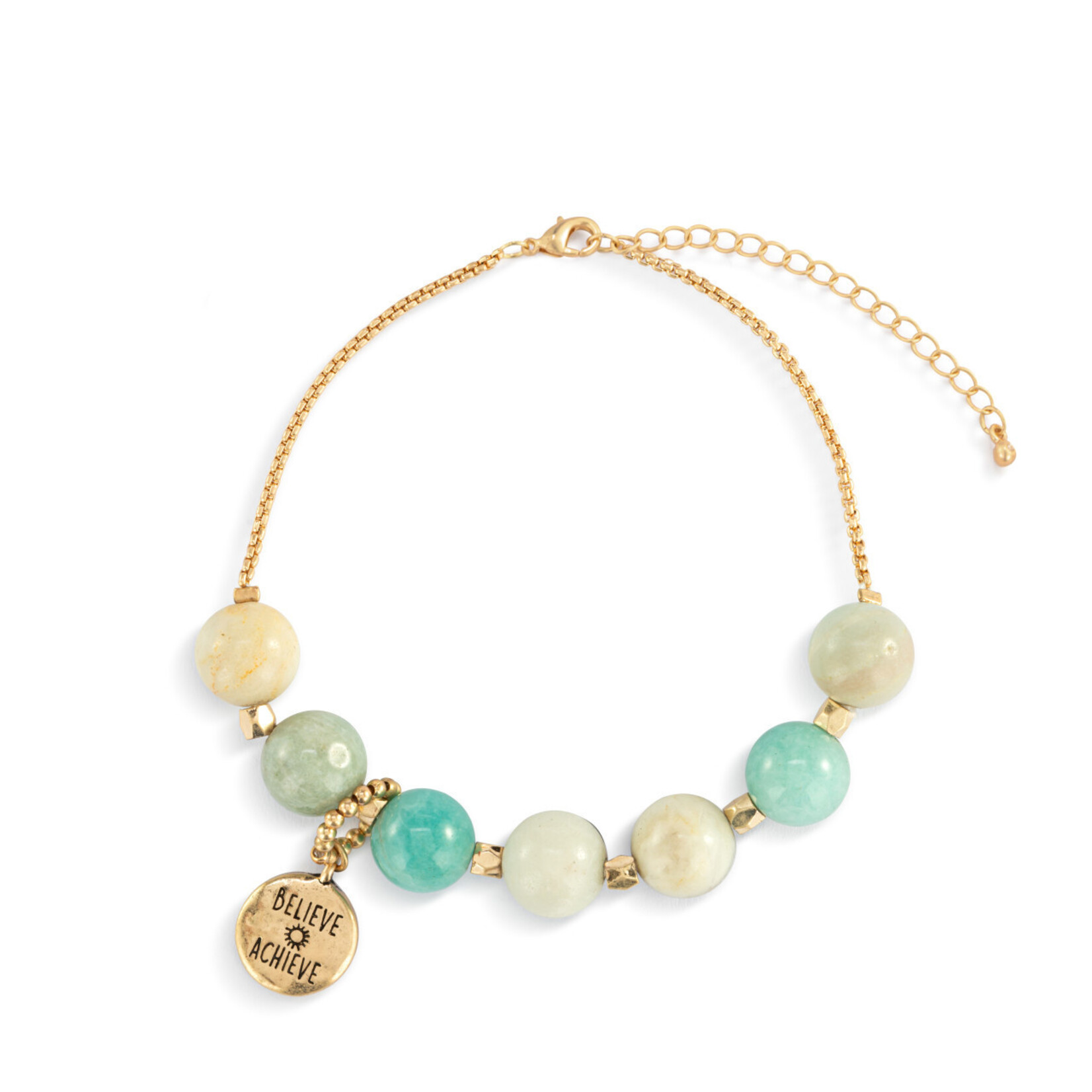 Demdaco Demdaco 7 Days Tracker Bracelet - Turquoise and Gold