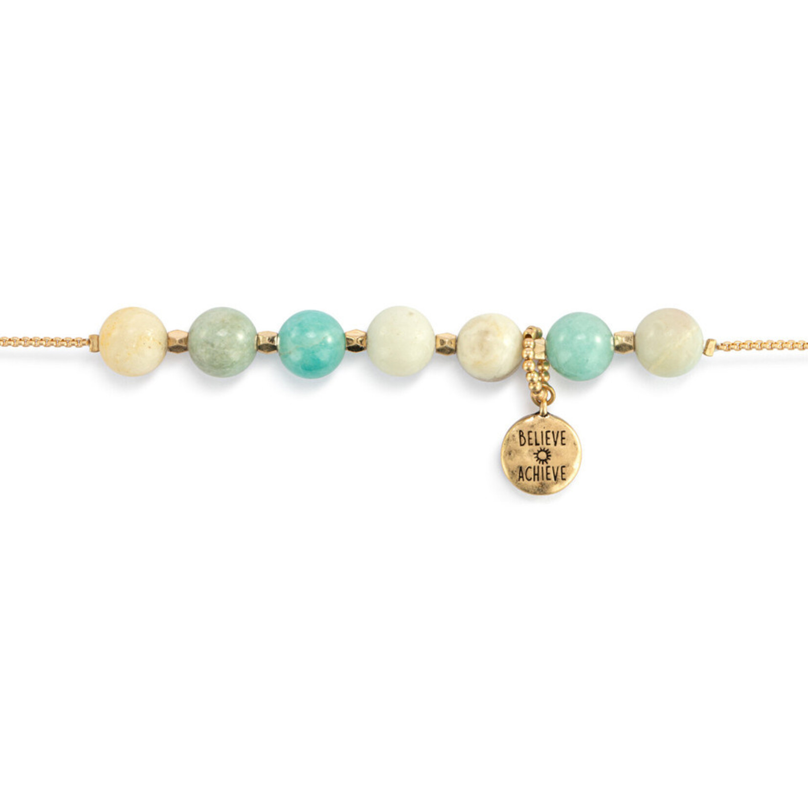 Demdaco Demdaco 7 Days Tracker Bracelet - Turquoise and Gold