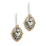 Demdaco Sacred Heart Earrings - Silver