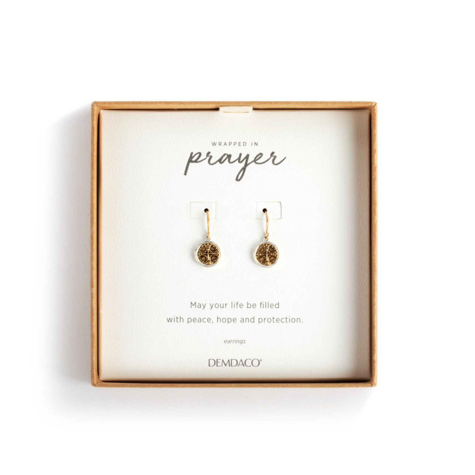 Demdaco Demdaco Wrapped in Prayer Earrings - Gold