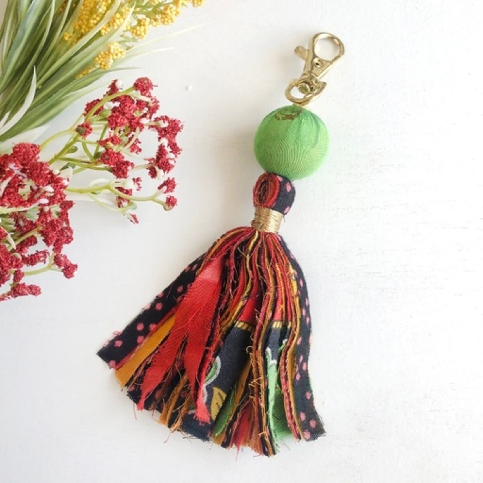 World Finds World Finds Kantha Tassel Keychain