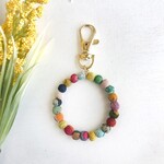 World Finds Kantha Circle Keychain