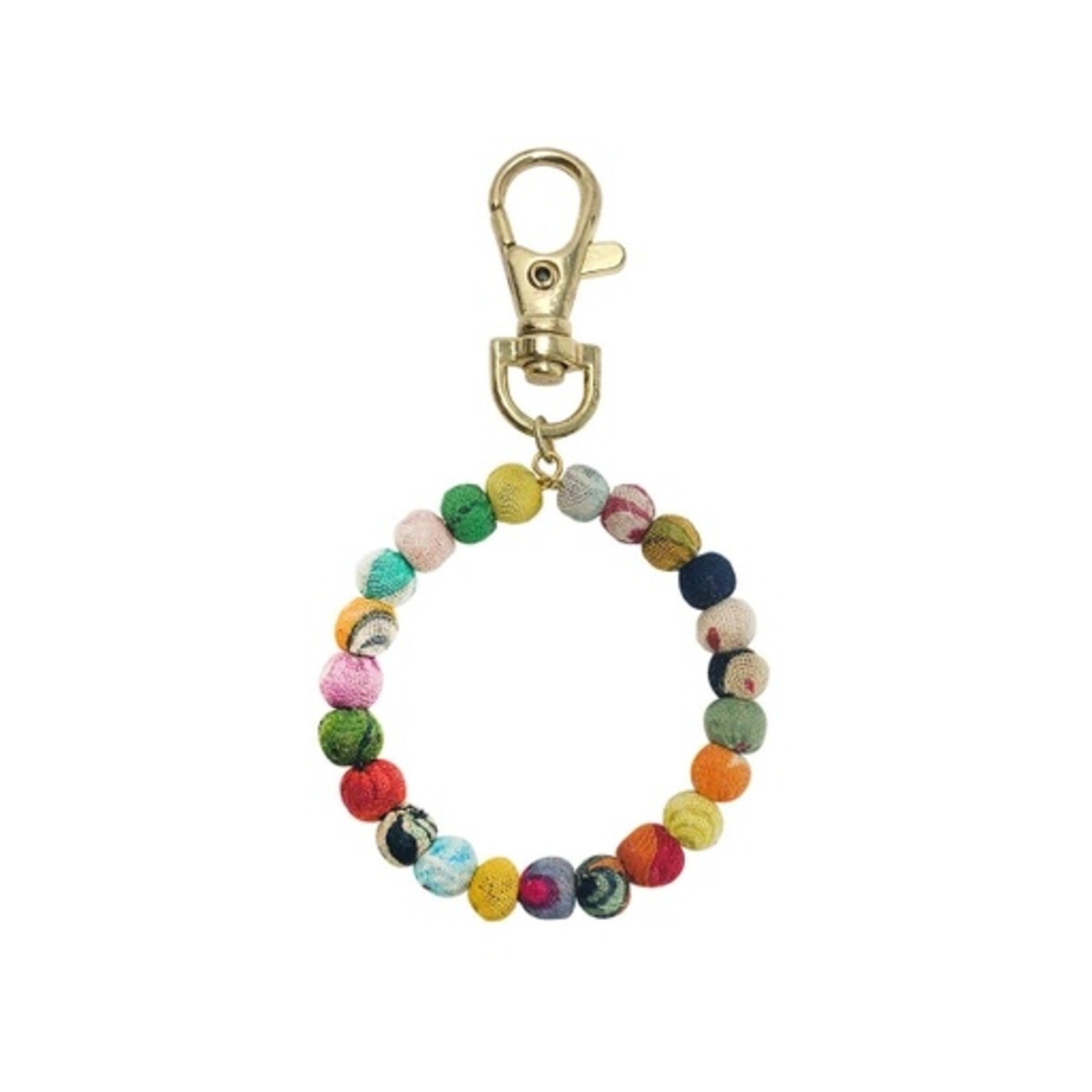 World Finds World Finds Kantha Circle Keychain